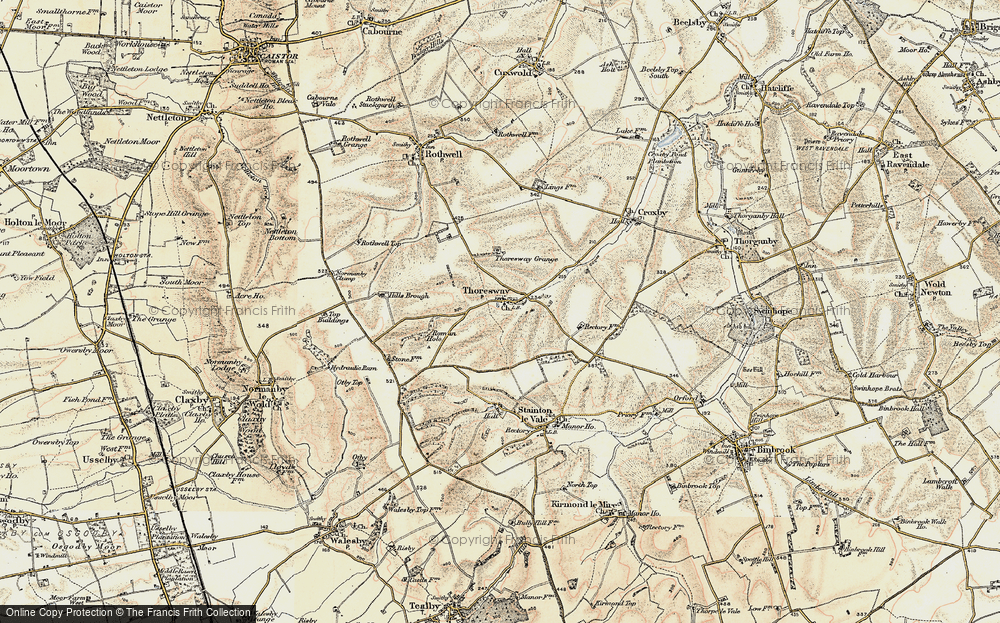 Old Map of Thoresway, 1903-1908 in 1903-1908
