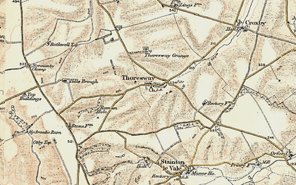 Old map of Thoresway in 1903-1908