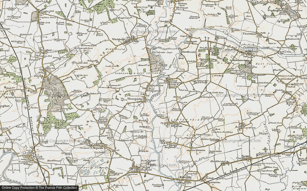 Old Map of Thorganby, 1903 in 1903