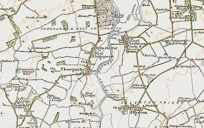 Old map of Thorganby in 1903
