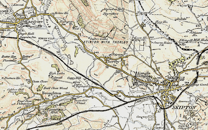 Old map of Thorlby in 1903-1904
