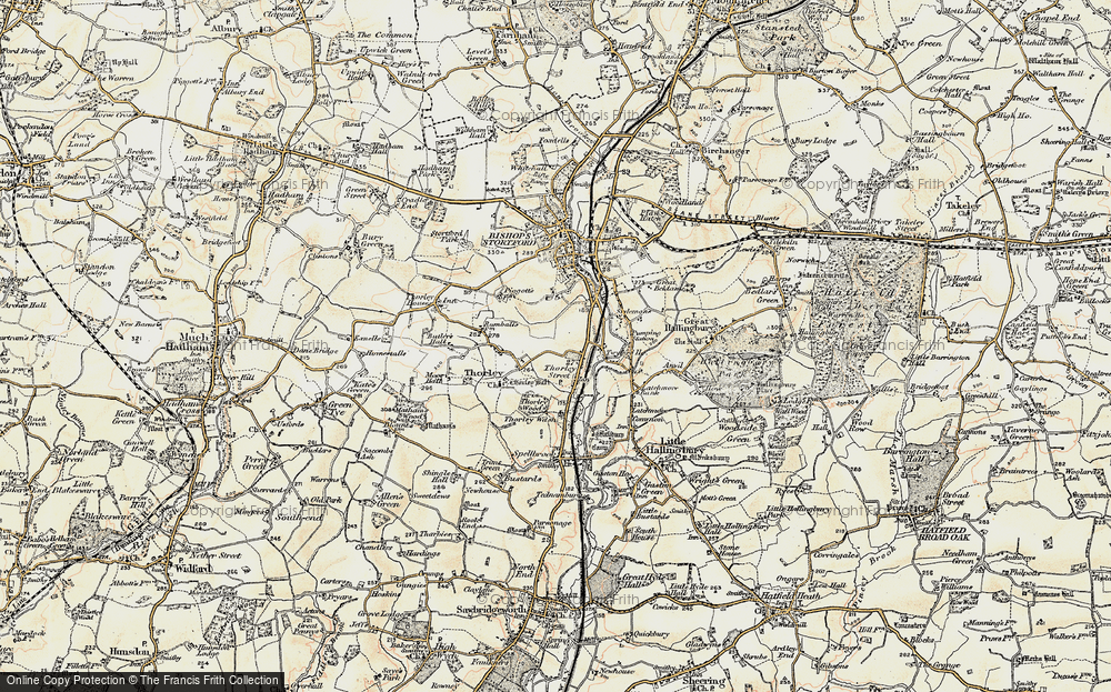 Old Map of Thorley Street, 1898-1899 in 1898-1899