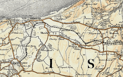Old map of Thorley Street in 1899-1909