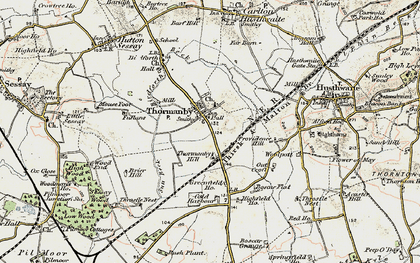 Old map of Wood End in 1903-1904