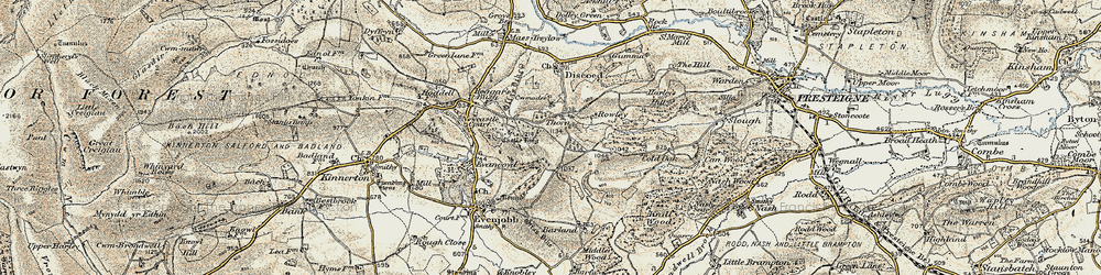 Old map of Thorn in 1900-1903