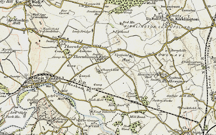 Old map of Thornborough in 1903-1904
