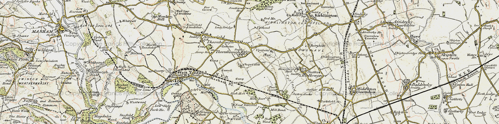 Old map of Thornborough in 1903-1904