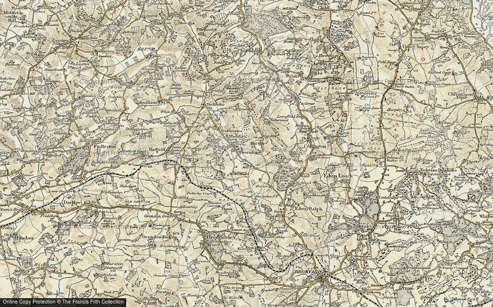 Old Map of Historic Map covering Wigpool Common in 1899-1902