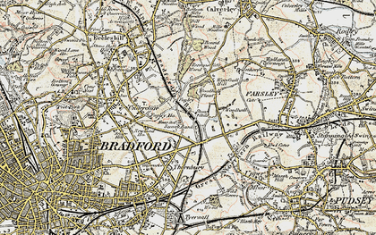 Old map of Thornbury in 1903-1904