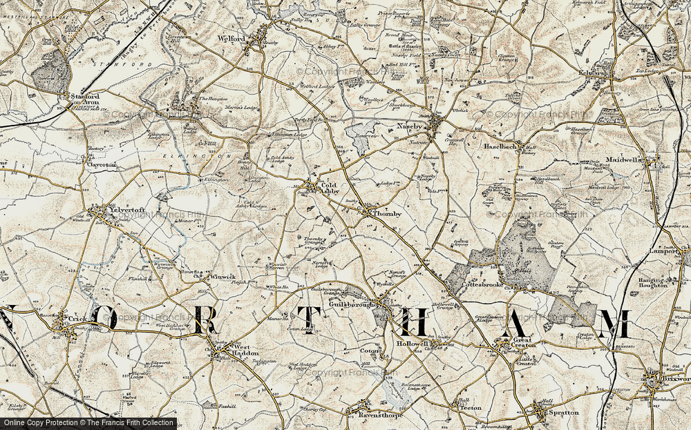 Old Map of Thornby, 1901-1902 in 1901-1902