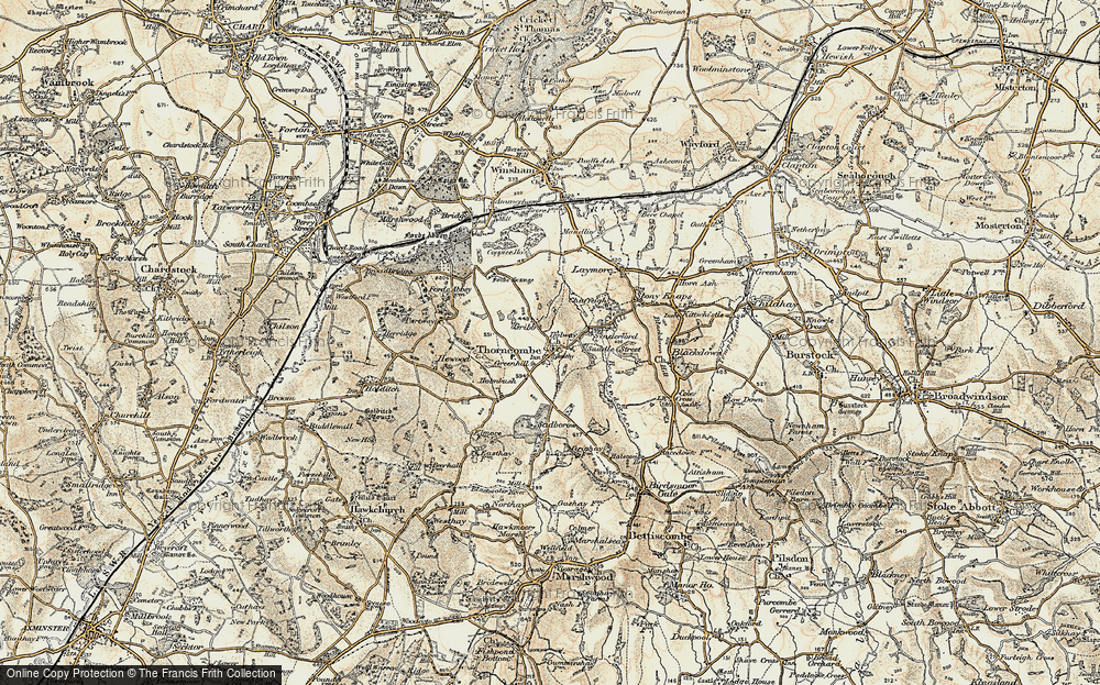 Old Map of Thorncombe, 1898-1899 in 1898-1899