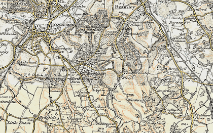 Old map of Winkworth Arboretum in 1897-1909