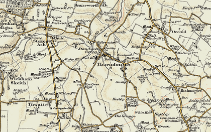 Old map of Thorndon in 1901