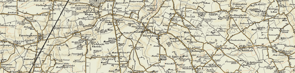 Old map of Thorndon in 1901