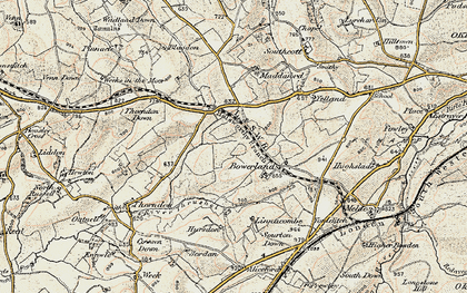 Old map of Linnacombe in 1899-1900