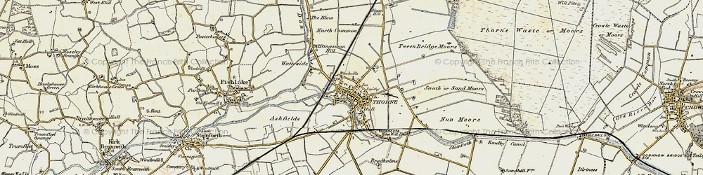 Old map of Thorne in 1903