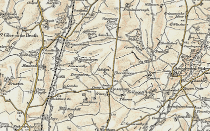 Old map of Thorne Moor in 1900