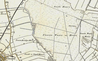 Old map of Thorne Moors in 1903