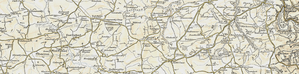Old map of Thornehillhead in 1900