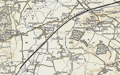 Old map of Thornend in 1898-1899