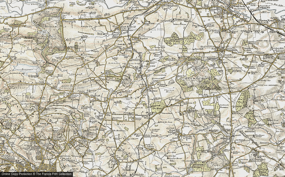 Old Map of Thorner, 1903-1904 in 1903-1904