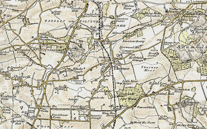 Old map of Thorner in 1903-1904