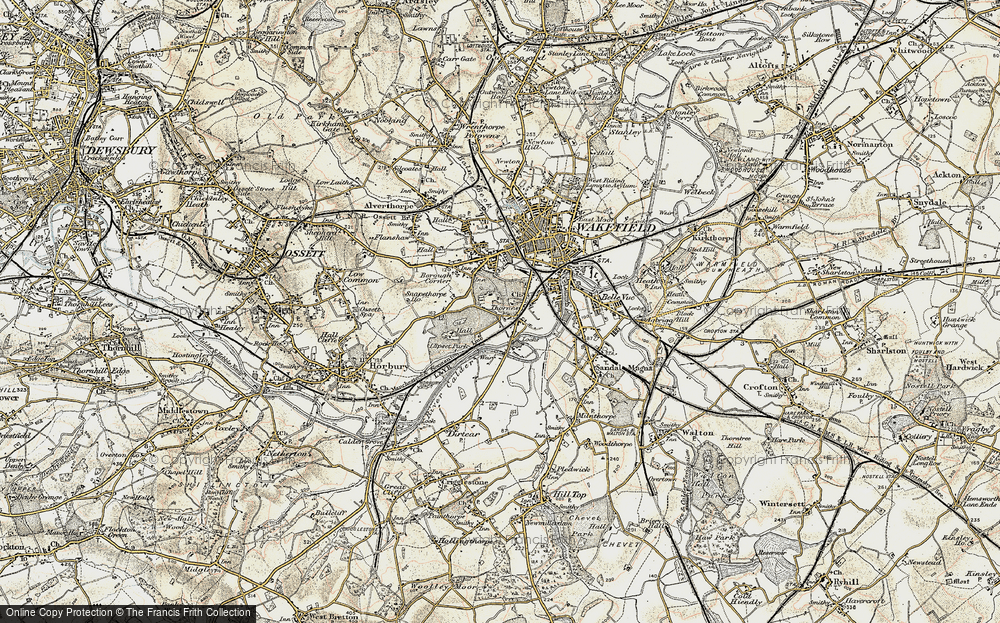 Old Map of Thornes, 1903 in 1903