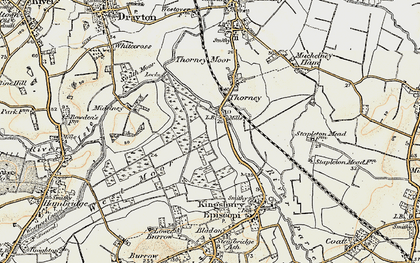 Old map of Thorney in 1898-1900