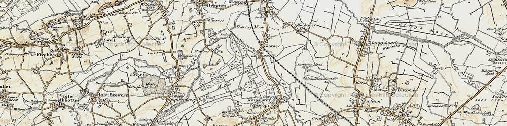 Old map of Thorney in 1898-1900