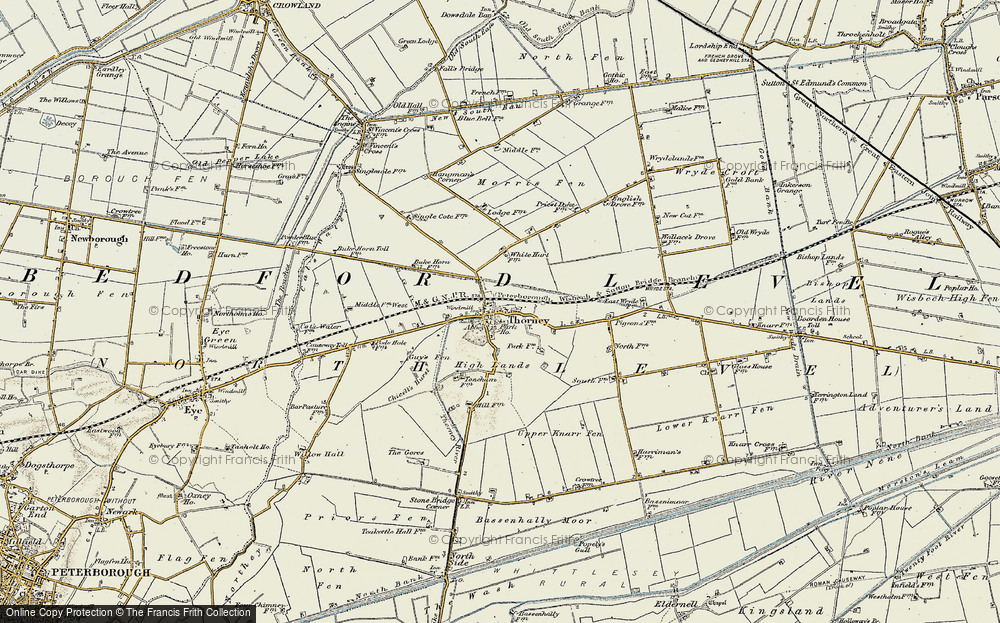 Old Map of Historic Map covering Thorney River in 1901-1902