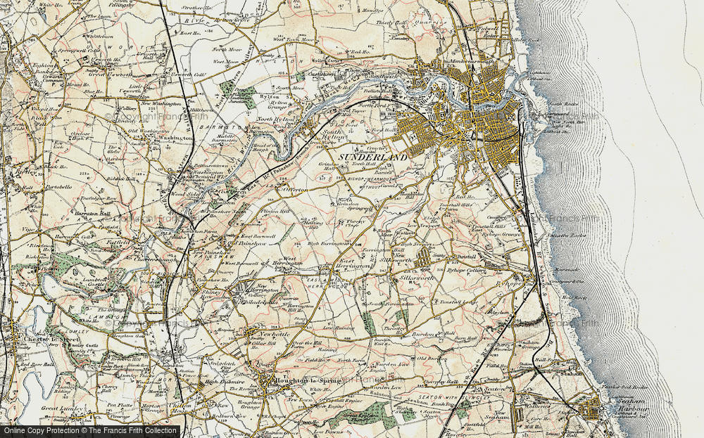Old Map of Thorney Close, 1901-1904 in 1901-1904