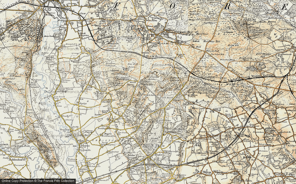 Old Map of Thorney Hill, 1897-1909 in 1897-1909