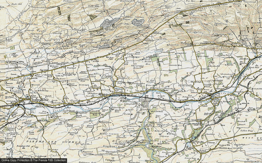 Old Map of Thorngrafton, 1901-1904 in 1901-1904