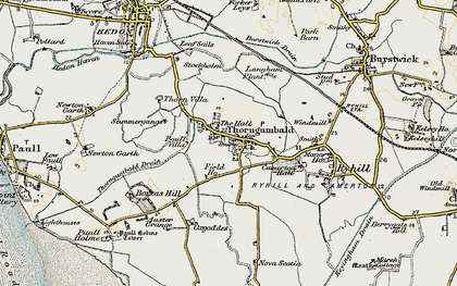 Old map of Thorngumbald in 1903-1908