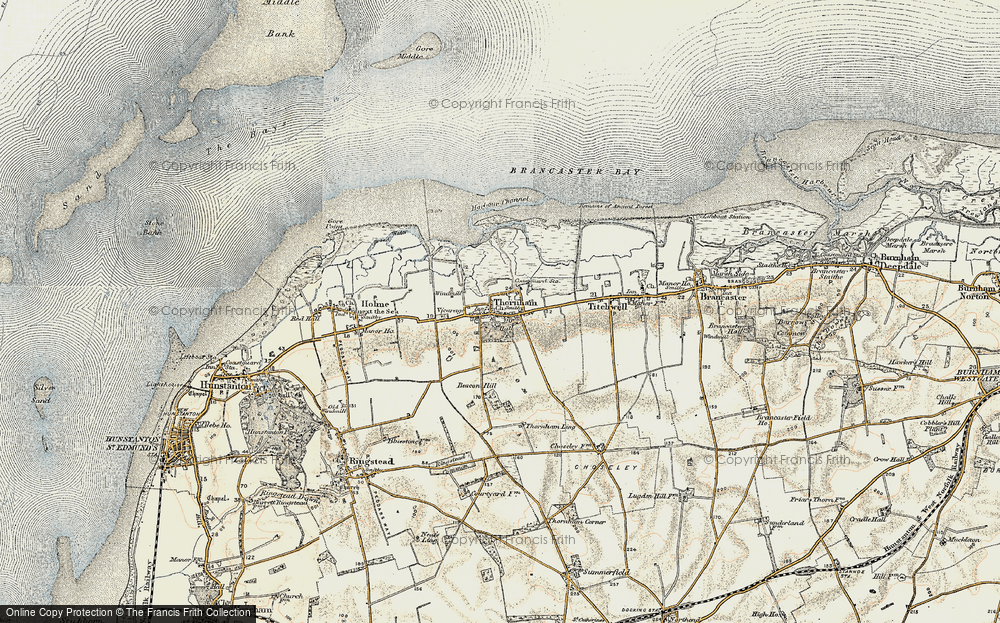 Old Map of Thornham, 1901-1902 in 1901-1902