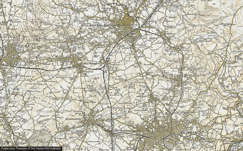 Old Map of Thornham Fold, 1903 in 1903