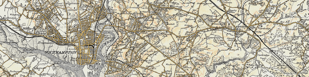 Old map of Thornhill in 1897-1909