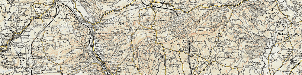 Old map of Thornhill in 1899-1900