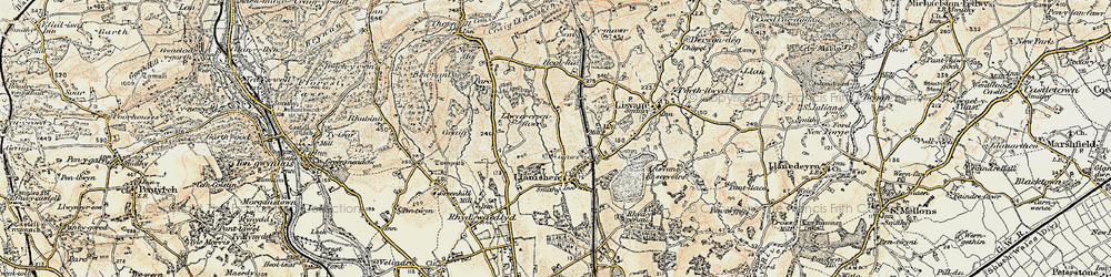Old map of Thornhill in 1899-1900