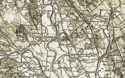 Old map of Thornhill in 1904-1905