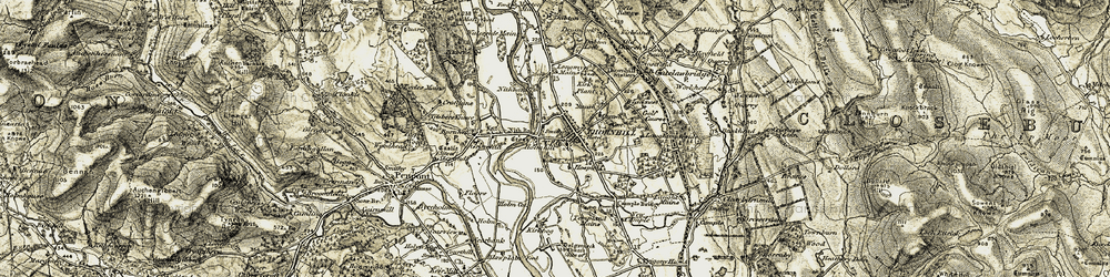Old map of Thornhill in 1904-1905