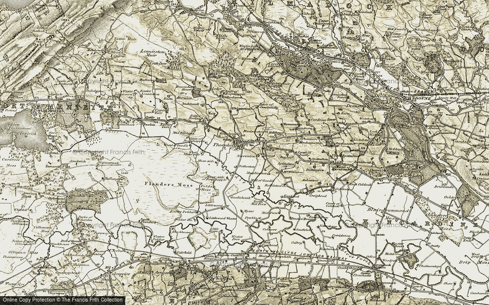 Old Map of Historic Map covering Brae of Cessintully in 1904-1907