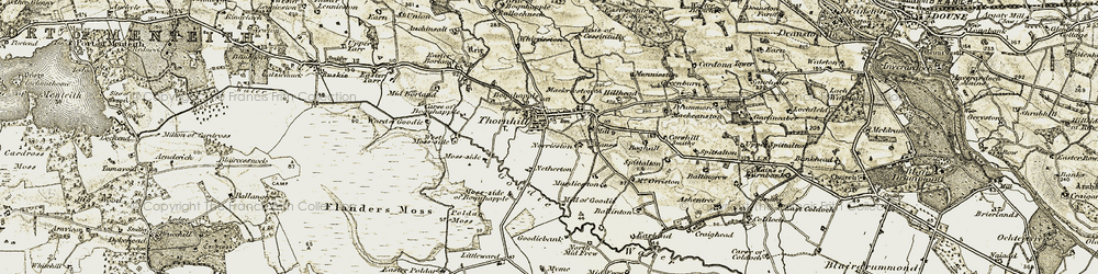 Old map of Brae of Cessintully in 1904-1907