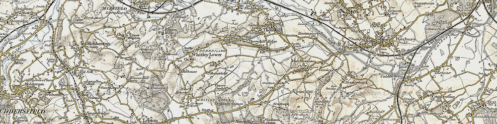 Old map of Thornhill Edge in 1903