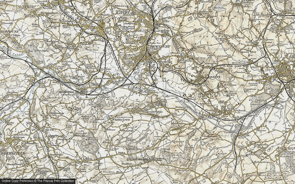 Old Map of Thornhill Lees, 1903 in 1903