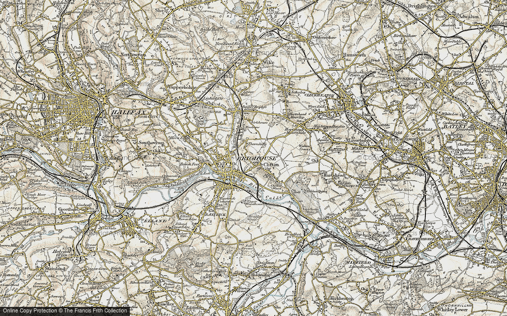 Old Map of Thornhills, 1903 in 1903