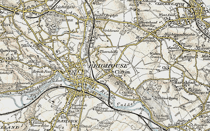 Old map of Thornhills in 1903