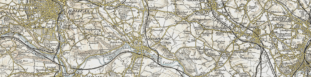 Old map of Thornhills in 1903