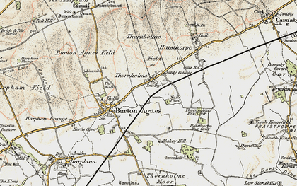 Old map of Thornholme in 1903-1904
