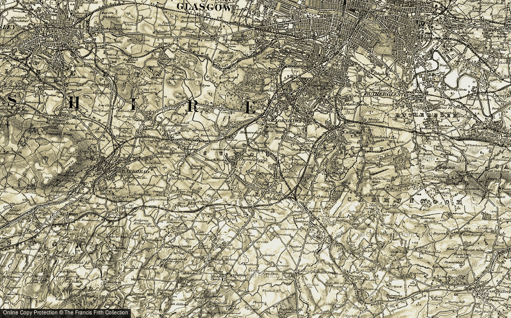 Old Map of Thornliebank, 1904-1905 in 1904-1905